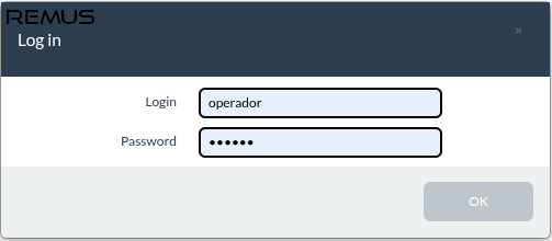 Pantalla de inicio de sesión